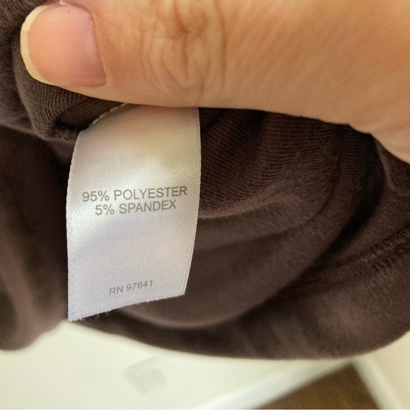 J. Jill Pure Jill Women’s velvet long sleeve crew shift dress tunic plum large! - Picture 7 of 9